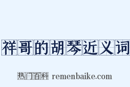 祥哥的胡琴近义词是什么意思的图片